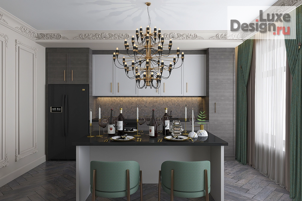 Дизайн интерьера коттеджа "Современная классика" (фото 4)