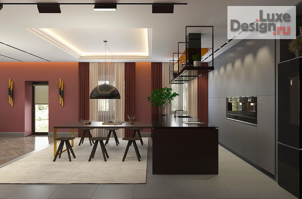 Дизайн интерьера коттеджа " Арлекин" (фото 5)