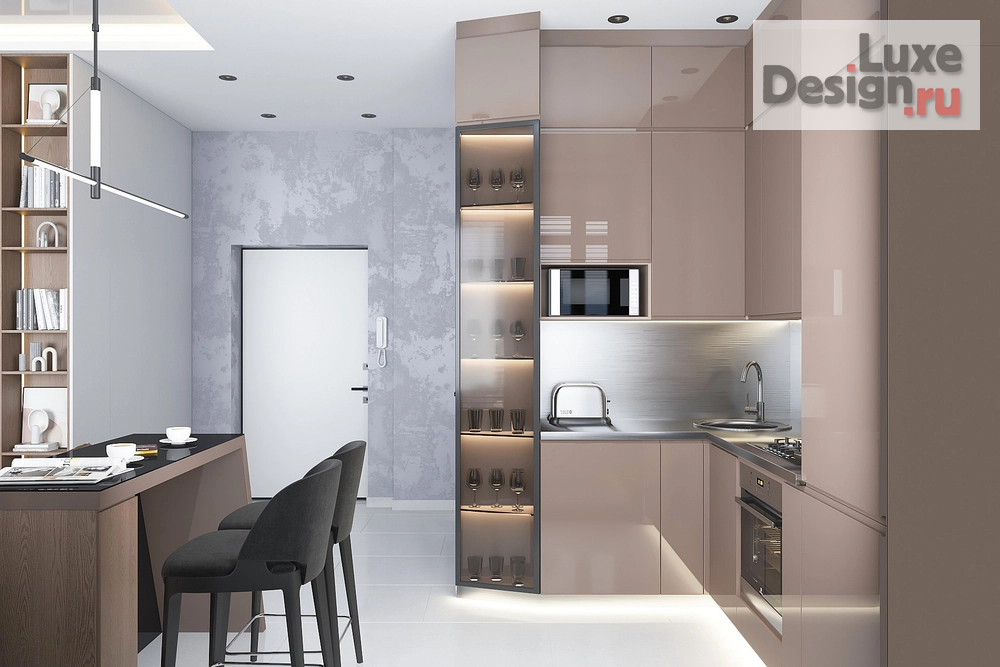 Дизайн интерьера двухкомнатной квартиры "Фактура" (фото 5)