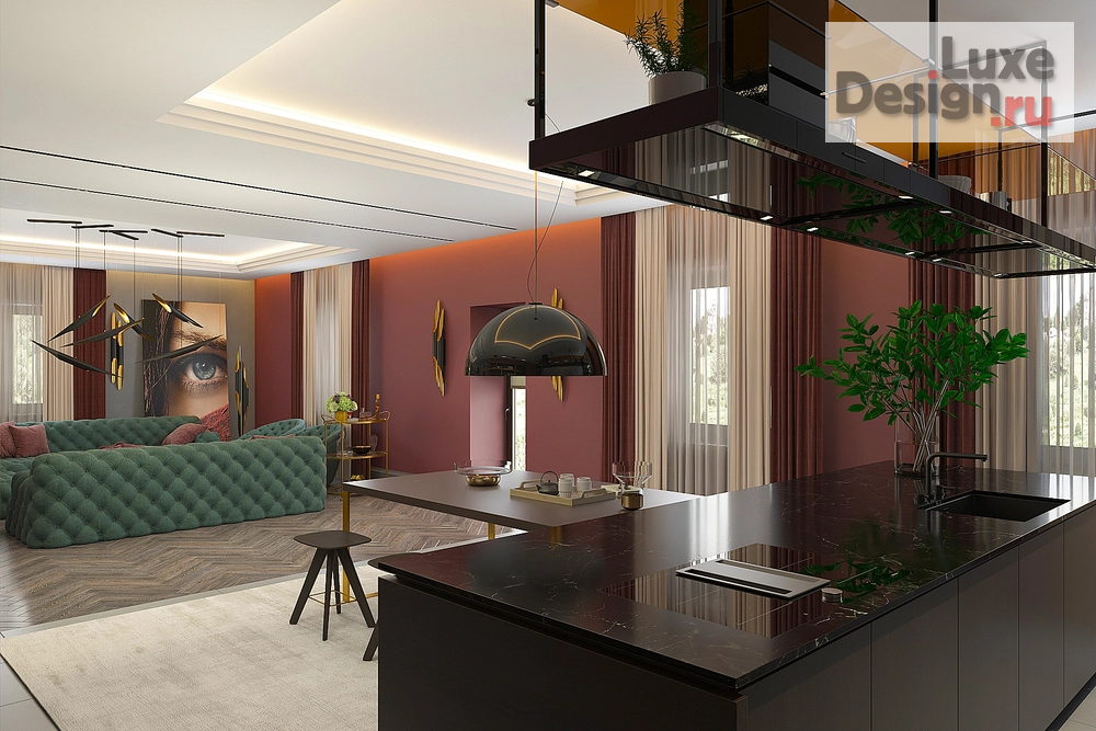 Дизайн интерьера коттеджа " Арлекин" (фото 7)