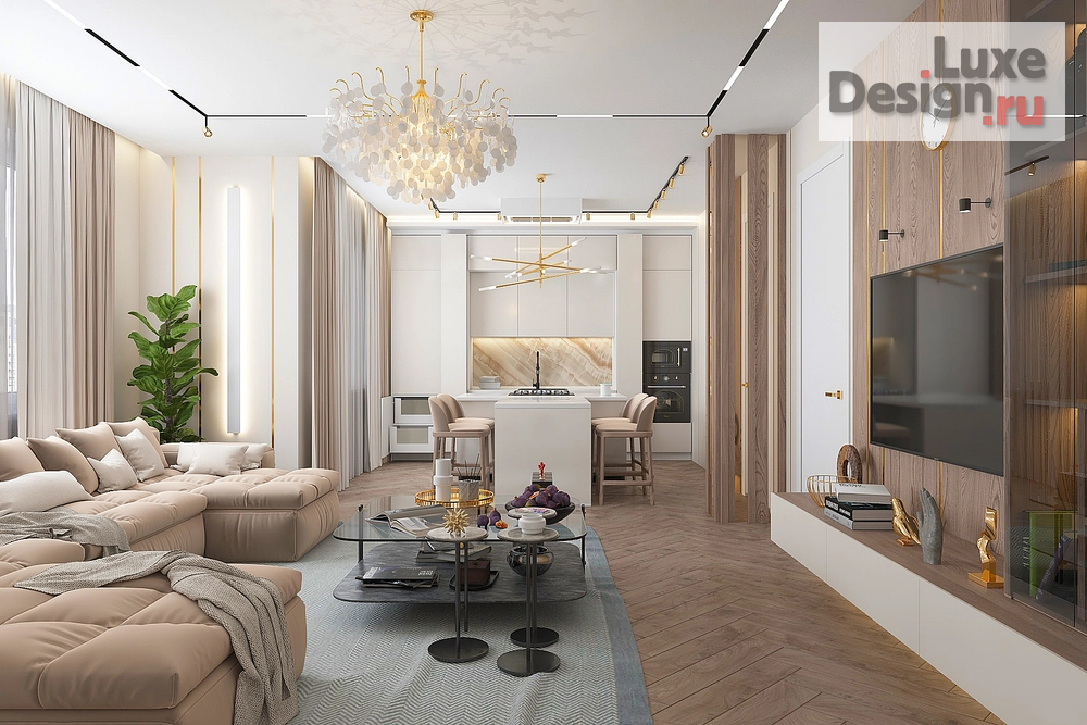 Дизайн интерьера трехкомнатной квартиры "Biscuit interior" (фото 8)