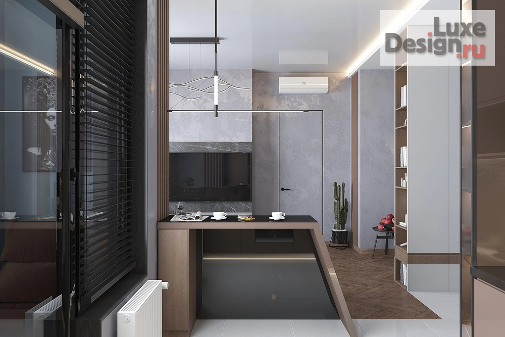 Дизайн интерьера двухкомнатной квартиры "Фактура" (фото 7)