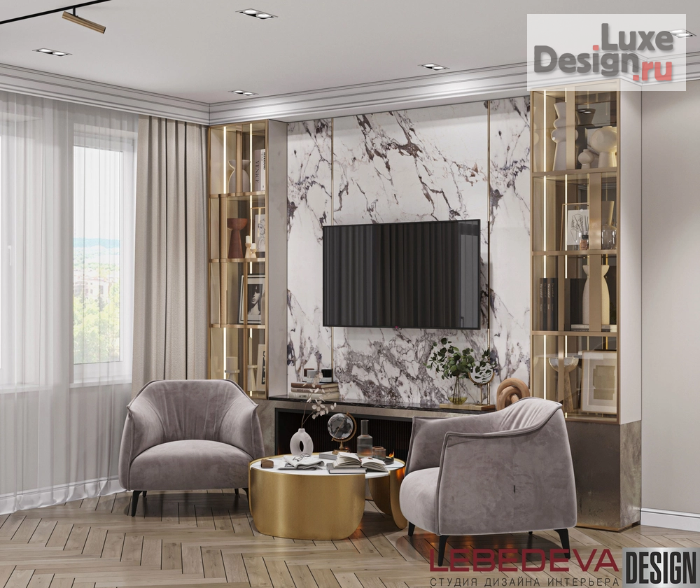 Дизайн интерьера трехкомнатной квартиры "КВАРТИРА 87  М.КВ. " (фото 2)