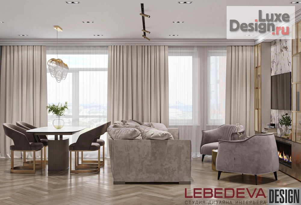 Дизайн интерьера трехкомнатной квартиры "КВАРТИРА 87  М.КВ. " (фото 9)