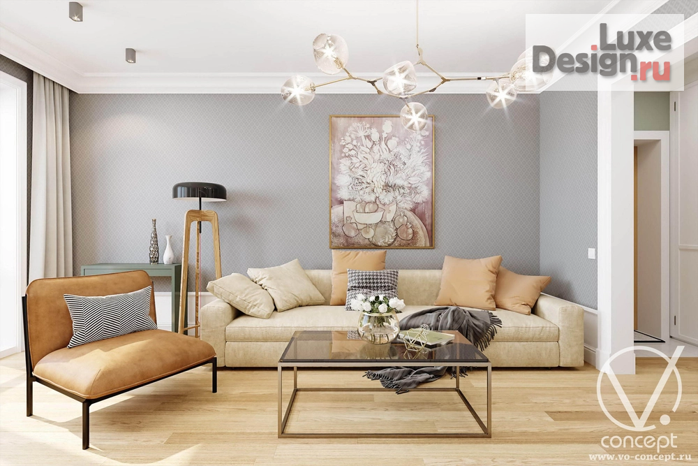 Дизайн интерьера двухкомнатной квартиры "Скандинавские ноты" (фото 2)