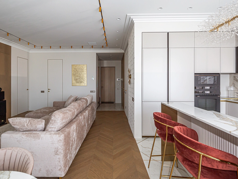 Дизайн интерьера четырехкомнатной квартиры в Москве "Реализованный дизайн проект четырехкомнатной квартиры 112 кв. м."