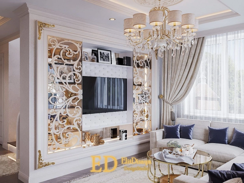 Дизайн интерьера Частного дома в Москве "Дом - в классическом стиле - 240м2"
