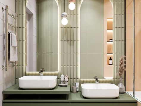 Дизайн интерьера ванной в Москве "Сан.узел для мальчиков"