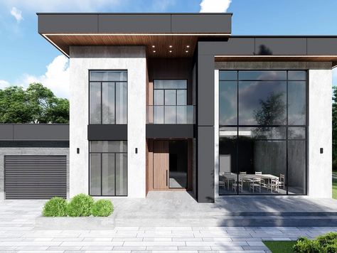 Частная архитектура в Москве "Эскизный проект фасадов коттеджа "