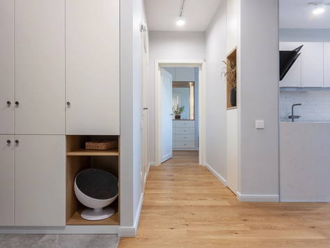 Дизайн интерьера двухкомнатной квартиры в Москве "Квартира-проект 2-к квартиры в скандинавском стиле с видом на Неву"