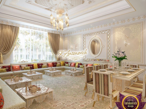 Дизайн интерьера столовой в Москве "Interior design company in Dubai Luxury Antonovich Design"