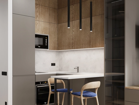 Дизайн интерьера квартиры-студии в Москве "Квартира в ЖК Невский"