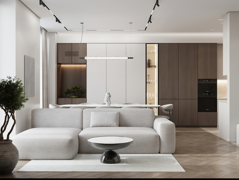 Дизайн интерьера частного интерьера в Москве "ЖК D1"