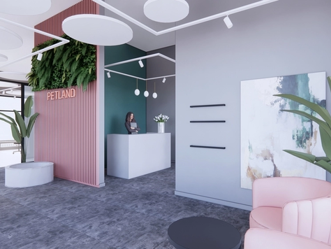 Дизайн интерьера бутика в Москве "Зоосалон PETLAND"