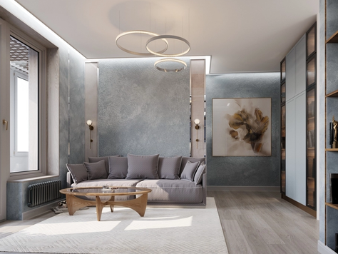 Дизайн интерьера трехкомнатной квартиры в Москве "Вне стиля"
