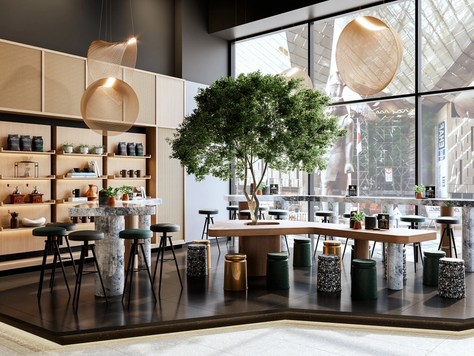 Дизайн интерьера кафе в Москве "Кофейня в Гизе - Проект GC-1"