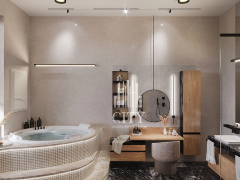 Дизайн интерьера ванной в Москве "Роскошная ванная в загородном доме"