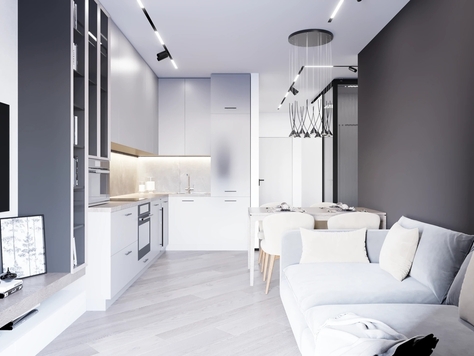 Дизайн интерьера в Москве "Южные кварталы — квартира 67 м², Екатеринбург"