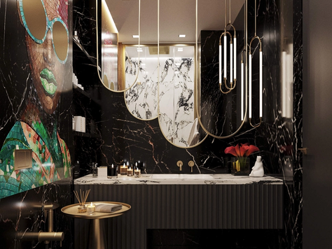 Дизайн интерьера частного интерьера в Москве "Ванная комната в частном доме,  Новорижское ш."