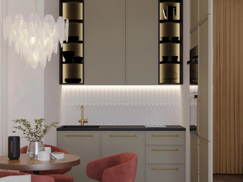 Дизайн интерьера двухкомнатной квартиры в Москве "квартира в ЖК "Преображенская площадь""