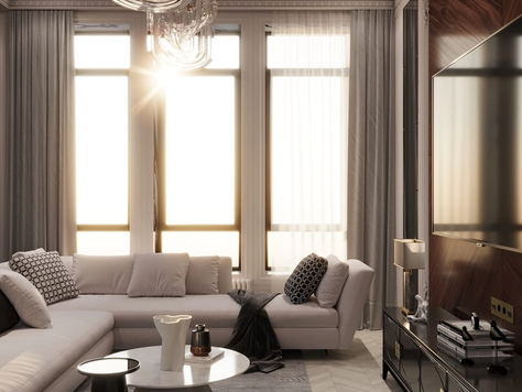 Дизайн интерьера Частного дома в Москве "Роскошь неоклассики"