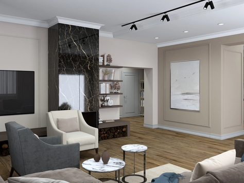 Дизайн интерьера в Москве "Загородный дом в Московской области"