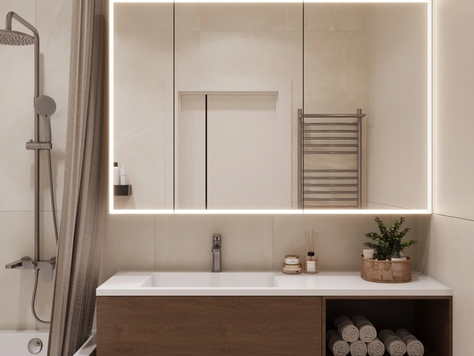 Дизайн интерьера в Москве "КВАРТИРА ДЛЯ СЕМЕЙНОЙ ПАРЫ В КОФЕЙНЫХ ТОНАХ"