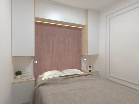 Дизайн интерьера комнаты в Москве "Мини спальня"