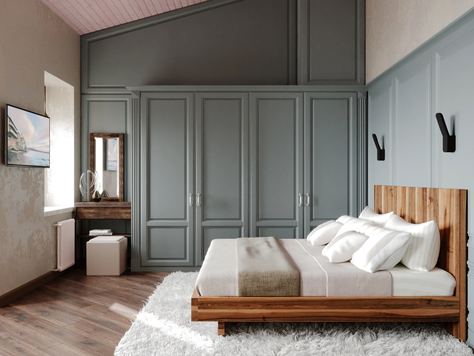 Дизайн интерьера в Москве "Мастер спальня в частном доме"