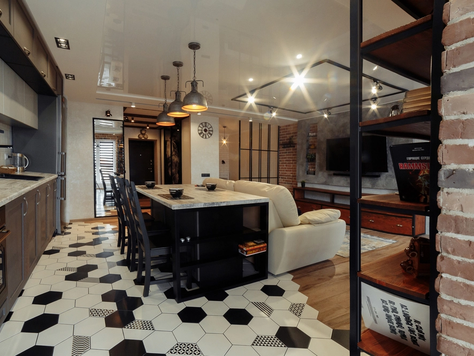 Дизайн интерьера в Москве "LITE LOFT - проект 1-комнатной квартиры"