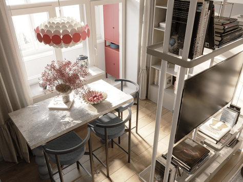 Дизайн интерьера двухкомнатной квартиры в Москве "Дизайн-проект двухкомнатной квартиры Silent Spark"