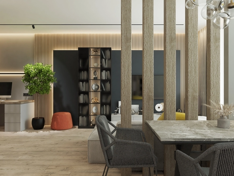 Дизайн интерьера квартиры-студии в Москве "Квартира-студия в новостройке для молодой семьи"