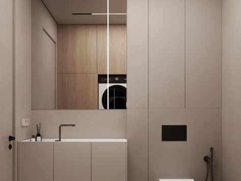 Дизайн интерьера в Москве "Санузел из проекта в ЖК "Новая жизнь""