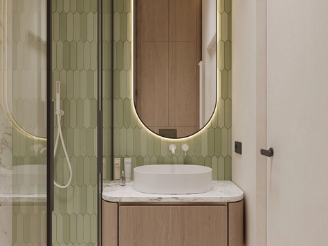 Дизайн интерьера в Москве "ЖК Afi Park (81 кв). Детский санузел"