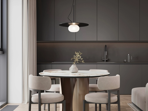 Дизайн интерьера в Москве "ЖК Primavera (53 кв). Кухня-гостиная"