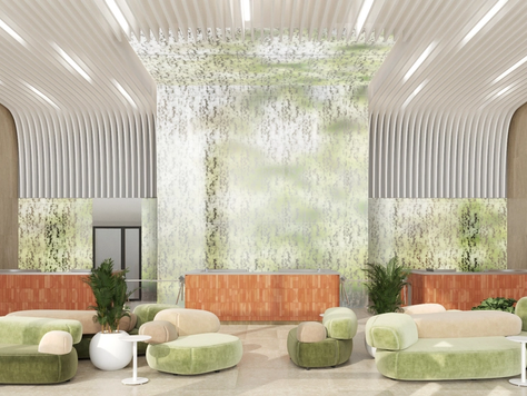 Дизайн интерьера общественного интерьера в Москве "Термальный курорт Смолино_Входная зона"
