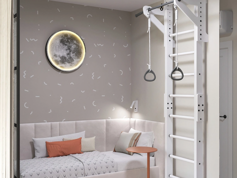 Дизайн интерьера детской в Москве "Детская для двоих"