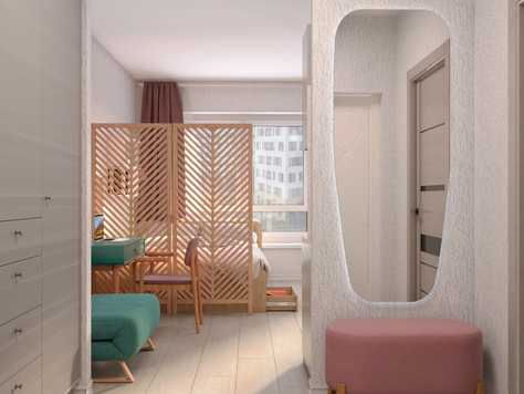 Дизайн интерьера квартиры-студии в Москве "Проект Color Circles"