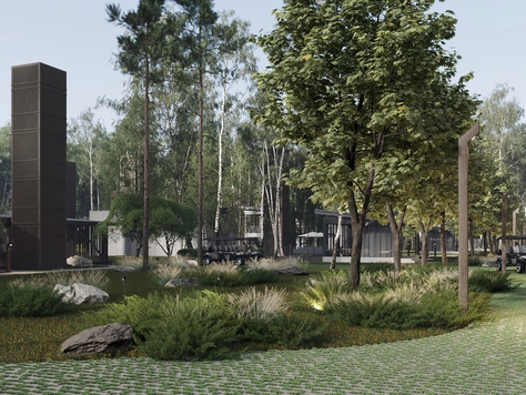 Дизайн ландшафта в Москве "Стрелковый клуб"