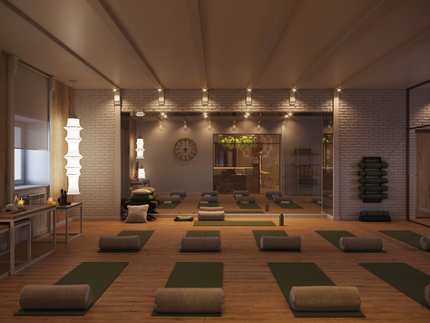 Дизайн интерьера клуба в Москве "Йога-центр"