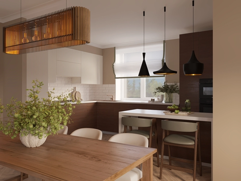 Дизайн интерьера гостиной в Москве "Дизайн-проект кухни-гостиной"