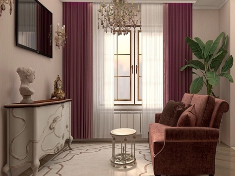 Дизайн интерьера в Москве "Двухкомнатная квартира для семейной пары"