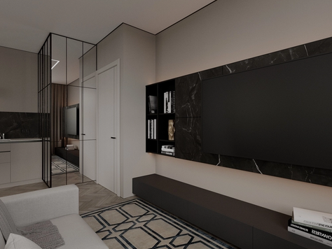 Дизайн интерьера в Москве "Кухня-гостиная "