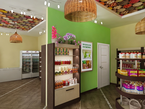 Дизайн интерьера супермаркета в Москве "Тайские продукты"