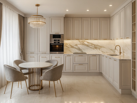 Дизайн интерьера Частного дома в Москве "Дом  120 кв.м. Современная классика + Ар Деко"