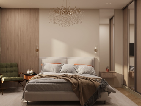 Дизайн интерьера двухкомнатной квартиры в Москве "Квартира в ЖК АДАЛИН"