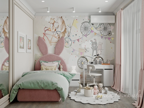 Дизайн интерьера детской в Москве "Дизайн детской комнаты для девочки"