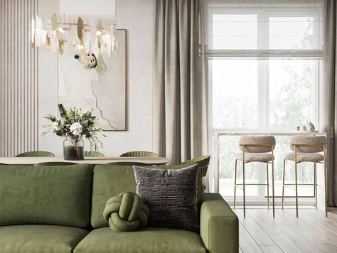 Дизайн интерьера в Москве "КП Классик, коттедж 114 м2"