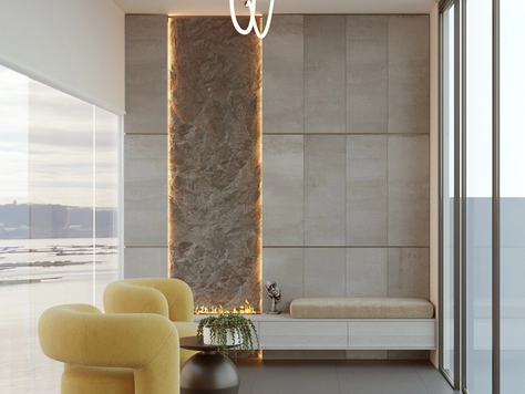 Дизайн интерьера в Москве "Зал ожидания в испанском офисе."