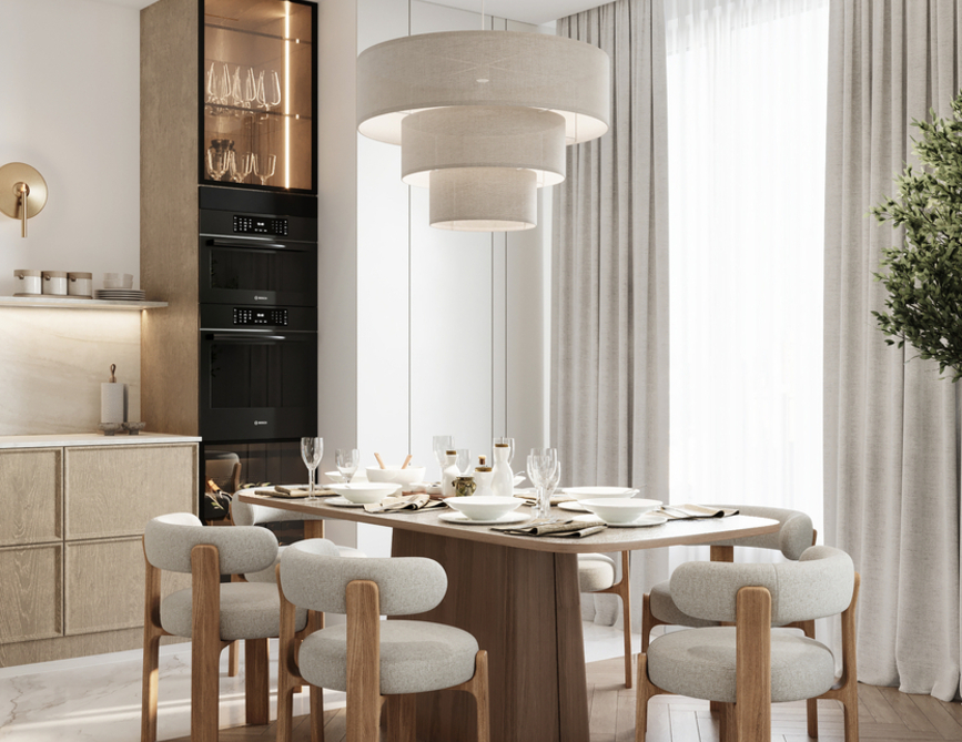 Дизайн интерьера частного интерьера в Москве "ЖК ЭВЕР "